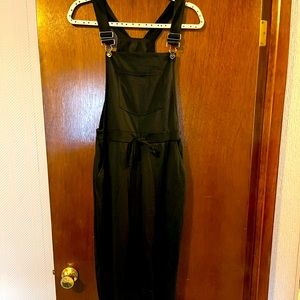 Black cloth overall pants